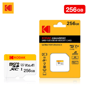 KODAK Micro SD TFcard 256GB 64GB 32GB Memory Card 128GB Class 10 Microsd SD Card 100MB/S UHS-I A1 Card for Phone/PC