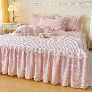 LINGYUN | Fluffy Ruffled Lace Bed Skirt