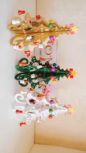 CPY Wooden Christmas Tree Pendant Set: A Perfect Desktop Ornament