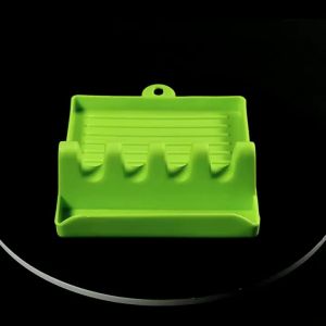 1Pc Paint Brush Rest Holder White Plastic 4 Slots Paintings Brushes Rests Drip Tray Pad for Watercolor Oil Acrylic Painting