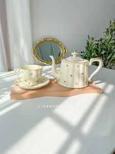 See Things like Face Retro Style French Entry Lux Floral Afternoon Tea Teapot Coffee Cup Scented Tea Cup Household Tea Set Phnom Penh