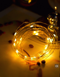 ไฟนางฟ้า LED (พร้อมแบตเตอรี่)สายไฟ ไฟติดผนังแบบมีสาย แสงสี งานเลี้ยงวันเกิดของตกแต่งวันคริสต์มาส ตกแต่งดอกไม้ ของขวัญได้ 3M สายไฟ ลวดโคมไฟลวดทองแดงกันน้ำ แสงอุ่น/แสงสี