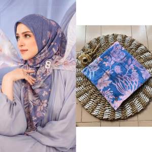 Hijab Segiempat Buttonscraves Hermosa Series with Logo B Bahn Voal Lasercut Semi Premium - Jilbab Buttonscraves