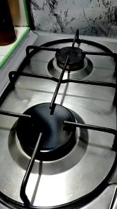 WCC Gas Stove Burner Matte / Glossy Iron Black Cap Cover for Gas Stove 55mm 75mm 100mm (131mm ring+61mm 135mm ring+66mm)