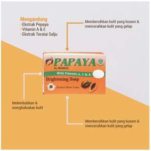 PAPAYA by mamaya sabun pepaya batang | brightening soap | strip hijau orange 135gram-70gram Dyshop22