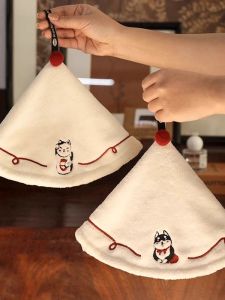 Thickened Absorbent Hand Towels for Kitchen And Bathroom Use High Quality Quick Dry Hanging Home Use Towels Polyester Nylon Composite Fiber