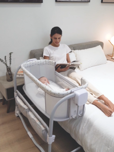 Nôi Điện Mastela 3in1 Đa Năng 08602 Cao Cấp Ru Ngủ Tự Động Ghép Cạnh Giường Làm Cũi Mini Cho Bé