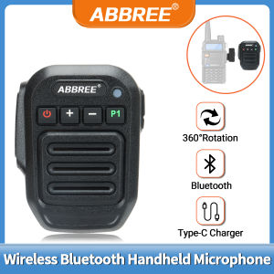ABBREE Wireless Bluetooth Handheld Microphone Speaker For Quansheng UV K5 (8) K6 UV 5R Plus BaoFeng UV5R 888S UV-17PRO
