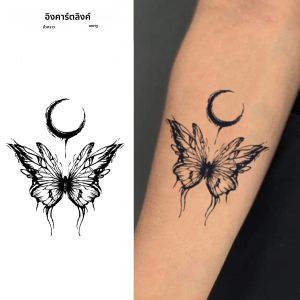 ผีเสื้อรอยสักชั่วคราว Last To 15 วันเทคโนโลยีใหม่ Magic กันน้ํากึ่งถาวรสติกเกอร์