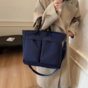 UJIA Multi-Pocket Tote Bag New Arrival Large Capacity Tote Shoulder Crossbody Commuter Bag Student Class Schoolbag Female