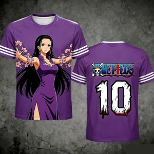 Bandai | Luffy No. 10 Football Jersey T-shirt 3D Printed Comic Illustration + Back Number Loose Short-sleeved Worn By Anime Fans