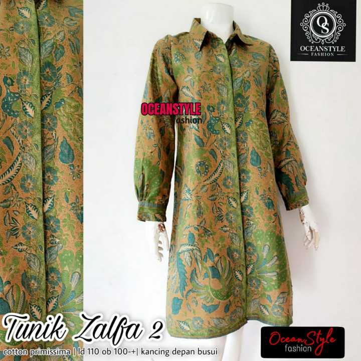 ATASAN BATIK WANITA MODERN 2022 BAJU PEREMPUAN KEKINIAN TUNIK DEWASA