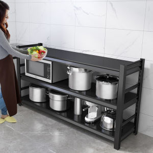 Kitchen Multi-layer Stand Metal Storage Rack Microwave Oven Rack Baking Tray Pot Holder Home Use Multi-functional Shelf Rack