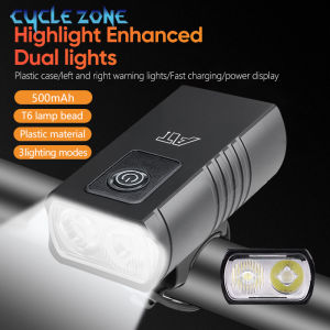T6 LED Bike Light TYPE-C Rechargeable Bicycle Lights Front 3 Modes MTB Bicycle Flashlight Cycling Headlight for Night Riding