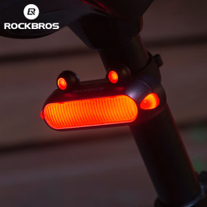 RockBros | ROCKBROS Bicycle Smart Rear Light Brake Sense IPX6 Waterproof Type-C Charging Bike Tail Light Cycling Taillight Bike Accessories