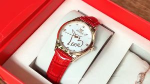 OLEVS 5580 Lady Quartz Watch Genuine Leather Band Luminous Waterproof Fashion Women Classic Design