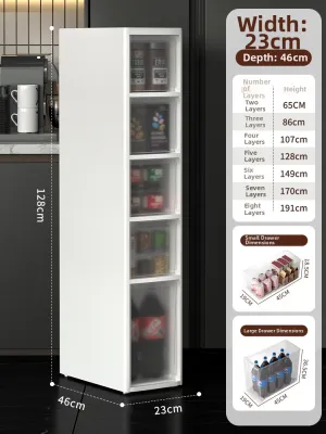 YINGYOUMEI | Narrow Waterproof Drawer-type Storage Cabinet 20cm