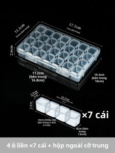 MRUN | Hộp Lưu Trữ Đa Ô Trong Suốt Nhỏ