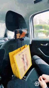 Hypersonic 2 In 1 Car Headrest Hook with Phone Holder Rotatable Max load 8KG HPA526 [Amaze Autoparts]