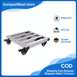 CompactSteel store Movable Gas Tank Holder Rolling Tray Bracket Furniture Moving Equipment Flower Pot Moving Tray