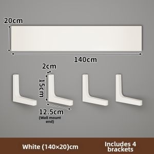 Wall-Mounted Shelving Wooden Board 1-Piece Bookshelf Floating Finish-Free