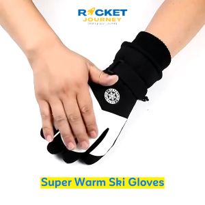 Ski Gloves Super Warm Waterproof Gloves Anti-Skid Touchscreen Winter Gloves Thick Thermal Snow Gloves Winter Ski Gloves