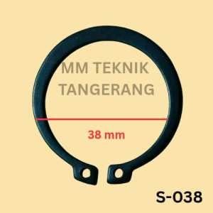 Snapring S38 Snap ring Circlip External Retaining Tipe S 38 Penahan bearing Sparepart S- klip Pengunci Kleman Klem Clip Kancing