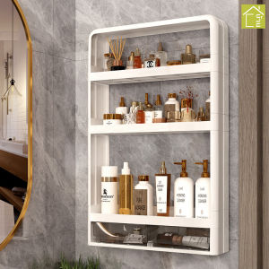 พร้อมส่ง ชั้นวางของ ชั้นวางของห้องน้ำ ชั้นนวางของห้องน้ำติดผนัง ห้องครัว  ชั้นอเนกประสงค์ ชั้นติดผนังไม่ต้องเจาะรูกำแพง