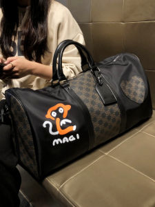 Hong Kong Brand 2025 New Large Capacity Graffiti Handheld Fitness Bag Travel Commuting Bag Fashionable Durable Oxford Cloth