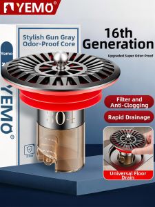 YEMO | Odor-Blocking Insect-Proof Water Trap Plug Floor Drain Odor Stopper