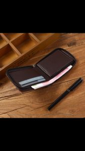 【Xmas SET】VOLUNTEER PU Leather Short Wallet W/ Multifunct Zipper Credit Card Holders AR010