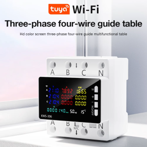 KWS-306 3 เฟส 4 สายท่องเที่ยว Rail Meter Energy Meter Power Meter AC ดิจิตอลวัตต์ชั่วโมงเมตรไฟฟ้าเมตร Smart Life