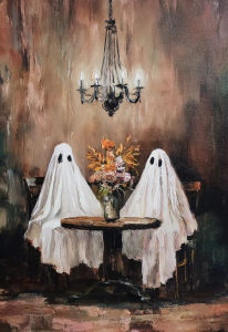 BILIBILI | Oil Painting By Numbers Halloween Gothic Number Drawing Canvas DIY Pictures By Numbers Home Decor