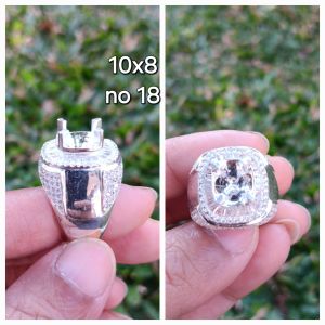 emban/cincin perak mikro seting listring square