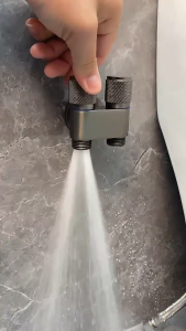 Angle Valve 2 Way SUS Faucet 1 In 2 Out Double Switches Control For Washing Machine Toilet 1/2"x 1/2"