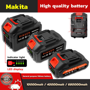 Makita wireless drill battery with battery power display Electric drill battery Makit power tool battery Makit general purpose lithium battery suitable for the vast majority of power tools on the market Car washer battery Lawn mower battery