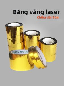 Băng Keo Lấp Lánh Vàng Laser DIY Trang Trí Quà Tặng Bao Bì Chất Liệu Phản Quang Nhiều Màu Băng Keo Keo Dán Văn Phòng Phẩm Thương Hiệu Hongqi
