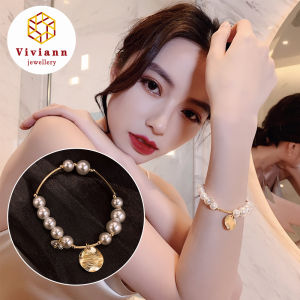 Viviann Pearl Bracelet For Women Jewelry Girl Gift Round Bead Bracelet Charm Pearl Bracelet Birthday Party Gift Fashion Women Jewelry Womens Bracelets Bracelet For Bride Weddings Fine Jewelry