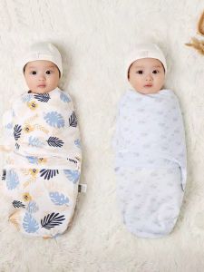 Newborn Baby Wrap Blanket Comforter Anti-startle Swaddle Spring Autumn Sleep Bag Baby Supplies Cotton Fabric Soft Colorful Design