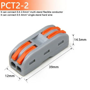 5pcs PCT Series Lever Wire Connectorfor 0.08-4.0mm² Electrical Cable Reusable Push Quick Splice Electrical Terminal Block