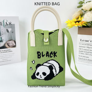 กระเป๋าสะพายข้างถักนิตติ้งสุดเก๋ กระเป๋าใส่โทรศัพท์มือถือแบบสะพายข้างแบบสวมไหล่ขนาดเล็กสำหรับผู้หญิง กระเป๋าสะพายข้างแบบสวมไหล่สำหรับใส่โทรศัพท์มือถือแบบนิ่ม