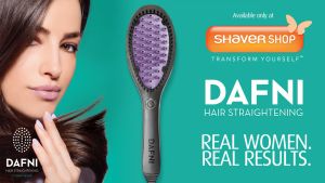 DAFNI แปรงหวีไฟฟ้าผมตรง ปล่อยประจุอิออน รุ่น iONIC ซีแปรงหวีทําจากวัสดุชั้นดี Thermo Rubber - สีดํา