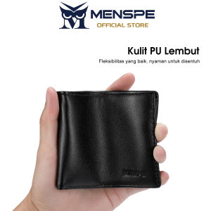 MENSPE Men Wallets Solid Color Retro Short Wallet Coin Bag Zipper Clutch Wallets Multi-Card Position Travel Purses Coin Pouch ID Credit Cards Holders Wallets Nubuck Leather Wallet