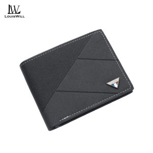 LouisWill Mens Wallet Cash Slot Simple Short Wallet Soft PU Business Wallet Retro Wallet Multi-Card Position Wallets Travel Purses Coin Pouch ID Credit Cards Holders