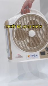 Quạt sạc tích điện dạng hộp AC&DC 10 inch Honjianda FL223/FL213 1-2 bình - có đèn LED & USB