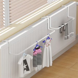 ตู้เสื้อผ้าอบแห้งแบบพับได้สำหรับแผงทำความร้อน กางเกงชั้นวางของสำหรับเสื้อผ้า ติดกับท่อ ช่วยให้เสื้อผ้าแห้งได้เร็วขึ้น