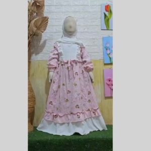 ✔️✔️ Baju Gamis Crinkle Anak Perempuan Motif Printing Import Usia 3 - 11 Tahun Model Cargo Kombinasi Knit Caramel Free Hijab Baju Muslim Anak Terbaru 2024 Gamis Lebaran Terbaru Baju Muslim Anak Terbaru - COD