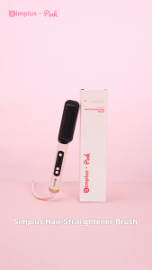Simplus Hair Straighener Brush  30 millions Negative Ios  4 Heat Modes  Ceramic Hair Care Coating ZFSH002