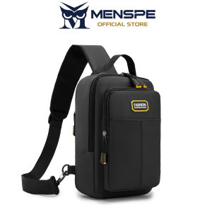 MENSPE Mens Chest Bag Waterproof Film Bag Multi-Functional Crossbody Bag Sports Bag Casual Bag Street Shoulder Bag Messenger Bag Versatile Fashion Chest Bag Travel Bag Business Bag