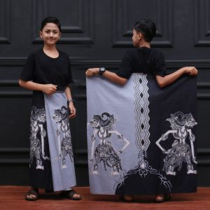 Sarung Batik Anak Motif Wayang Jawa | Sarung Batik Anak Laki - Laki | Sarung Batik Santri Cowok | COD